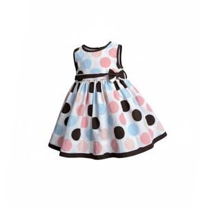 Savannah layered polka dot dress with tulle and bloomers infant size 3-6 months